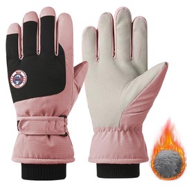 DQST Guantes para Frío Mujer, Guantes Termicos, Guantes Impermeables para Nieve, Función de Pantalla Táctil, Antideslizante, Adecuado para Esquiar, Escalar Montañas, Cámping, Motocicletas.