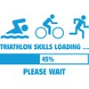 CafePress Triathlon Skills Loading Square Sticker 3 X 3 Square