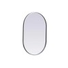 Elegant Decor Asha 20x30" Oval Modern MDF Wood/Iron Mirror in
