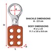 Master Lock 416 Aluminum Lockout Hasp, Red & Silver, 11.4