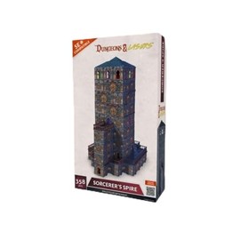 Dungeons & Lasers: Sorcerer's Spire - 358 Piece Modular Tower Design - RPG Terrain for DND and 5E Compatible Tabletop Games - Large Scale Model - Unpainted and Unassembled - Ages 14+