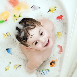 cobee Tropical Fish Toy, 12 Piece Mini Toy Fish Sea Animal Figures Party Gifts Plastic Sea Life Tropical Fish Figure Play Set Sea Animals Toy Aquarium Decorations