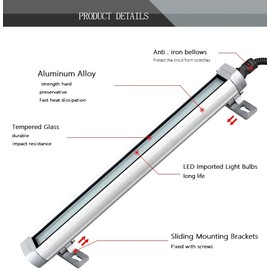30W LED Tube Light 3000 Lemuns CMMUNGYONE CNC Machine Waterproof Lamp 24V 37inch Explosion Proof LED Lights Industrial Machine Interner Lighting LED Work Light Workshop Lamp (30)