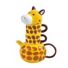 RORA Giraffe Ceramic Tea Pot with 2 Tea Cups Set,
