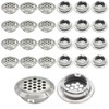 Hocansen 30Pcs Air Vent Cover 25mm Round Shaped Mesh Hole Stainless Steel Ventilation Louver Cover for Cabinet, Wardrobe, or Shoe Cabinet (FK/25MM)
