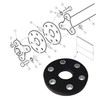 Haiouus 00762215 Ro-tary Cutter Flex Coupler Rubber Pad/Disc Kit, Compatible