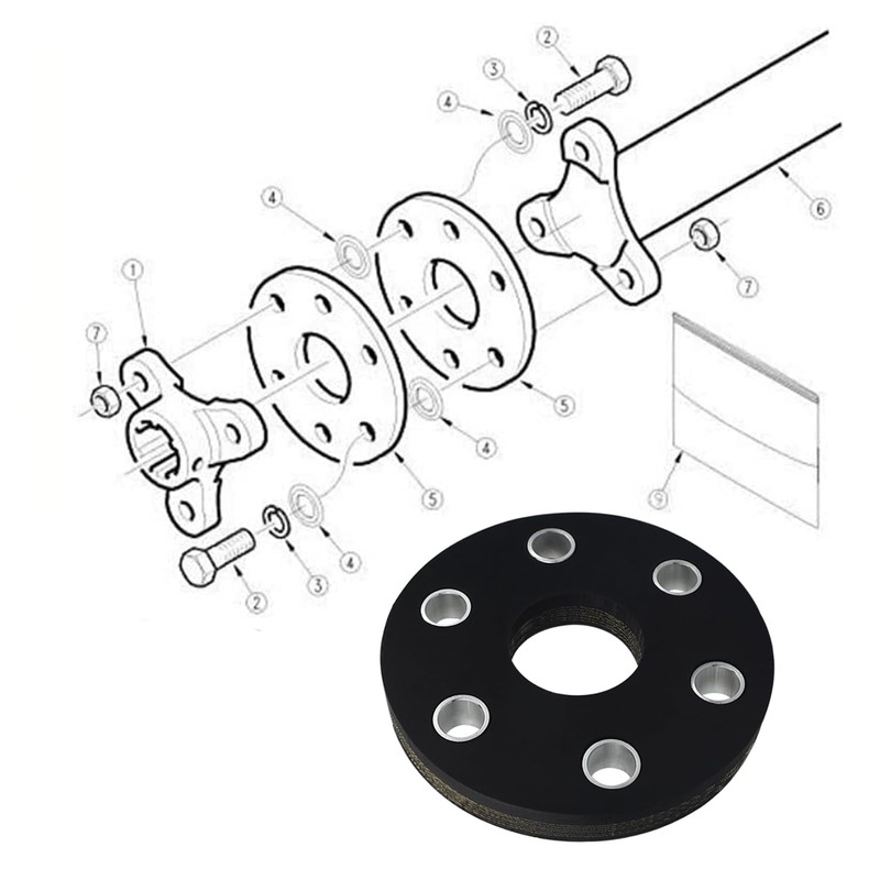 Haiouus 00762215 Ro-tary Cutter Flex Coupler Rubber Pad/Disc Kit, Compatible