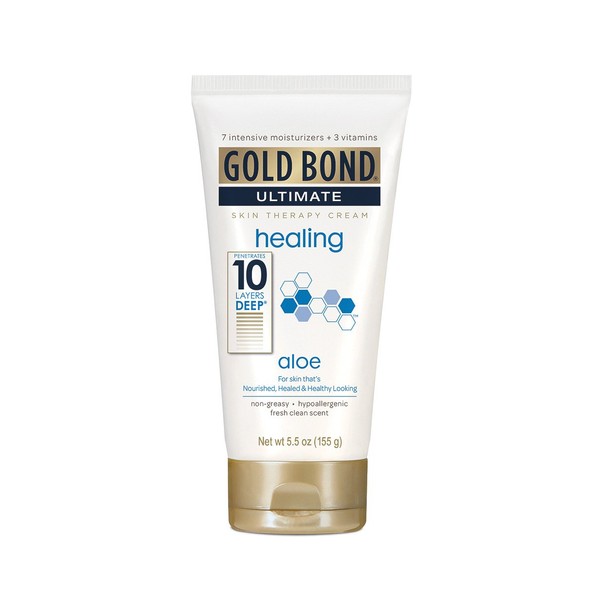 Gold Bond Ultimate Skin Therapy Cream, Healing, Aloe, 5.5 Ounce (Pack of 6)