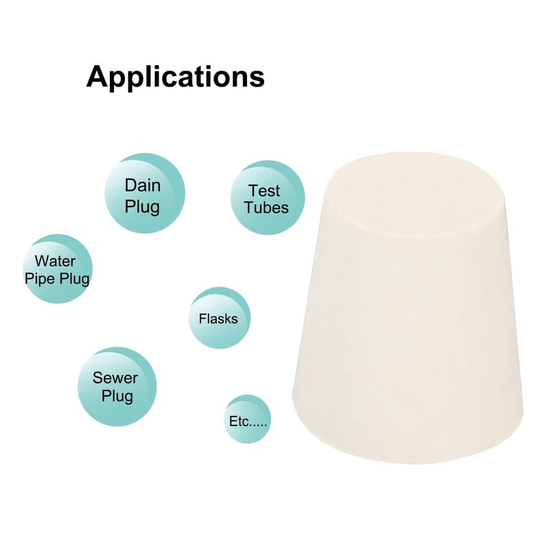 sourcing map Rubber Tapered Plug 22mm to 28mm Solid Test