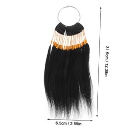 Ipetboom Hair Dye Practice Tresses Set Real Human Hair Extensions for Stylists i Tip Extensions Brush Set Bowls Accessories