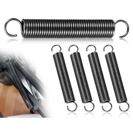 Lhbwhiz Pack of 4 tension springs, stainless steel small tension springs with hooks, double hook, spring steel wire, 70 mm free length, outer diameter 10 mm, wire diameter 1.2 mm, suitable for most