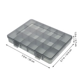 Gadpiparty Portable Multi Compartment Tool Storage Box Durable Plastic Organizer with Transparent Lid for Screws Bolts and Parts for Garage Closet and Crafts