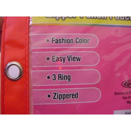 UNISON ZIPPER PENCIL POUCH RED ZIPPER 3 RING BINDER INSERT