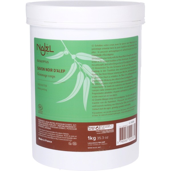 Najel Black Aleppo Soap with Eucalyptus, 1 kg