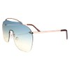 Mens & Womens Oversized Rimless Mono Lens Aviator Sunglasses