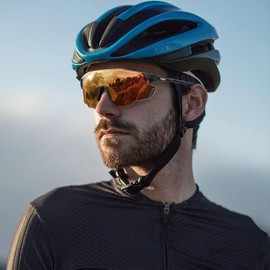 CaponiUV Photochromic Sports Sunglasses Cycling Glasses MTB Biking Removable Elastic Band (White frame non-polarized color)