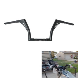 XFMT Motorcycle Black 14" Rise Batwing APE Handlebar 1-1/4" Hangers Bar For Harley Sportster XL Softail Dyna Road King