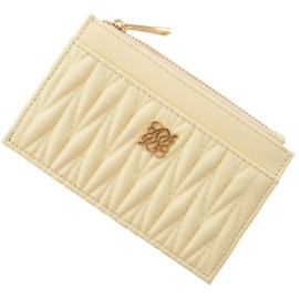 Alto Rose Fragment Case, IC Card, Quilting, Pass Case, Beautiful, Adult, Cute, Mini Wallet, Rosia, lightyellow