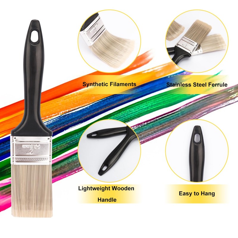 30 Pack 2 Inch Paint Brushes - A Professional Range