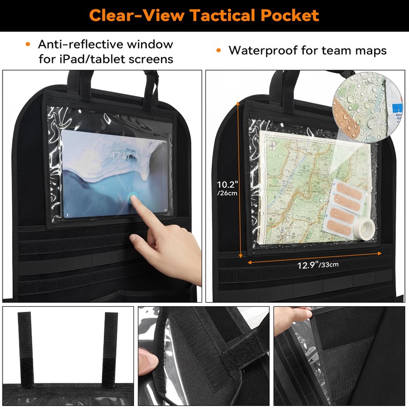 Yzpacc Universal Tactical Patch Display Board Hook & Loop Panel
