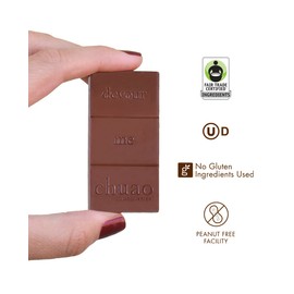 Chuao Chocolatier Baconluxious with Plant-Based Bacon Milk Chocolate Mini Bars | Gourmet Vegetarian No Preservatives | for Gift Baskets, for Women, Men | 100 Pack