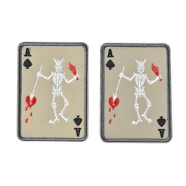 Ace of Black Pirate Edward Spades Embroidered Patch Death Card Tactical Morale Badge Emblem Patch for Military Gear,Clothes, Jackets, Backpacks, Hats (Ace Khaki Pirate)
