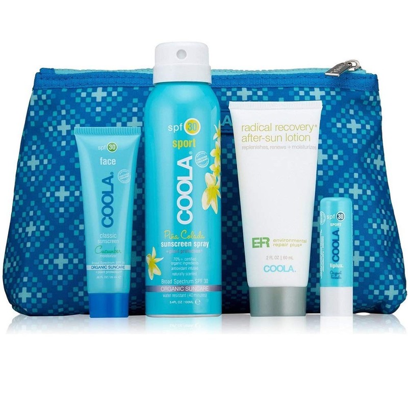 COOLA Organic Suncare, 4 Piece Organic Suncare Travel Set, TSA