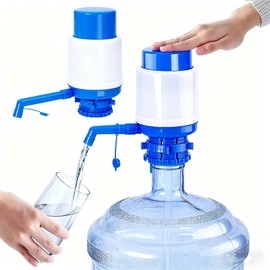 2-Pack 5 Gallon Water Pump, Manual Water Jug Dispenser Hand Pump for Water Cooler Jug, Portable Drinking Fountain Pump for 2-6 Gallon Bottles, Fit for Home Office Camping (Blue)
