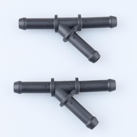 AC PERFORMANCE 5/16" Barbed Y Piece Pipe Hose Connector Joiner Tubing Splitter 3 Way for Rubber Hose, Pack of 2
