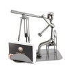 Steelman24 I Nuts and bolts sculpture Astronomer With Business Card