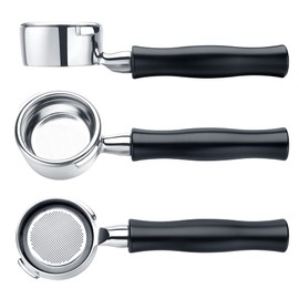 Normcore Bottomless Portafilter for Gaggia 58mm with Stainless Steel Head and Filter Basket and Ergonomically Designed Anodized Aluminum Handle (Basket Included) - Espresso Machine Portafilter