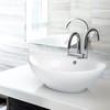 Miligore 23" x 15" Oval White Ceramic Vessel Sink -