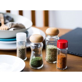 Living Market Spice Bottles, Condiment Bottles, Airtight Containers with Inner Stopper, Food-86, 86ml, Set of 5