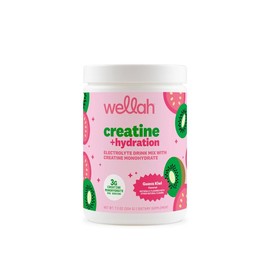 Wellah Creatine + Hydration Supplement, Electrolyte Drink Mix With Creatine Monohydrate And Vitamins, 30 Servings:_Cucumber Lime
