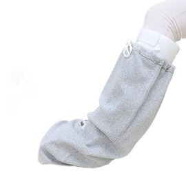 WEEOATAR 1 PC Cast Sock,Leg Cast Cover Walking Boot Cover,Protective and Washable Cast Sleeve,Cast Protector,Plaster Stocking Toe Cast to Keep Warm Fits Ankle,Leg and Foot(Drawstring,Long,Grey)