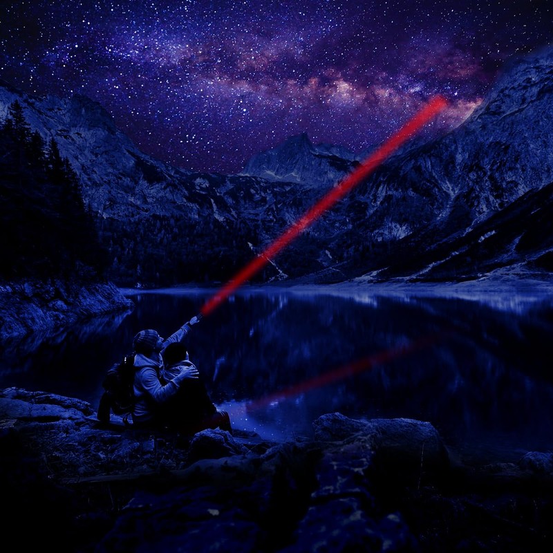 WAYLLSHINE Stepless Dimming Red Light Flashlight, 620nm-630nm High Purity, Adjustable