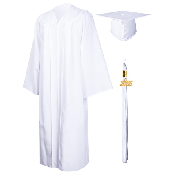 GraduationMall Graduation Gown and Cap for Adults 2025 Year Charm
