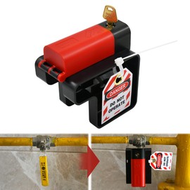 HiLKCO Adjustable Ball Valve Lockout Device - OSHA Compliant Heavy-Duty Nylon Lock for 1/4''-2-1/2'' Pipes/Valves, Weatherproof Outdoor & Industrial Use, Red