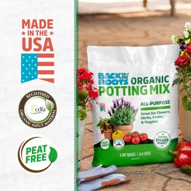 Back to the Roots Back to the Roots 100% Organic Potting Mix (6 Quart) | Premium Blend | Made in The USA