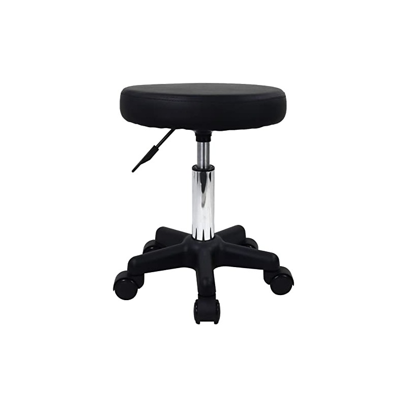 FURWOO Round Rolling Stool Height Adjustable Stool with Wheels for