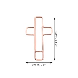 TEHAUX 100pcs Cross Shaped Paper Clips Decorative File Clips for Office School Use Strong Clamping Force Novelty Document Creative Design for Test Papers and Photos