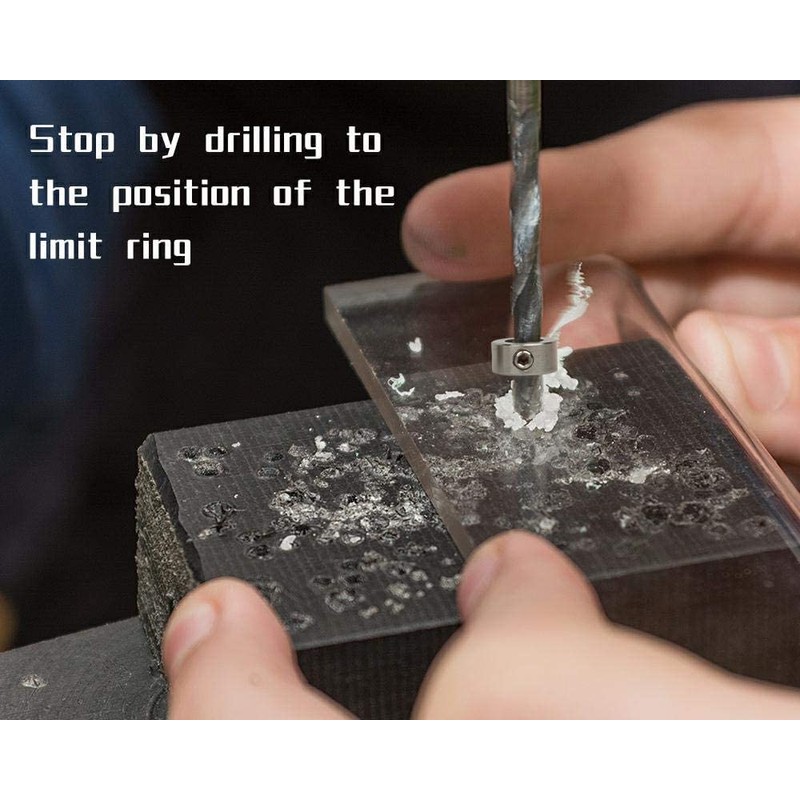 Depth Stop for Drill, XiXiRan 8-Piece Positioner Ring Positioner Depth