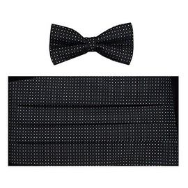 Cummerbund & Bow Tie Black Dot cb00018