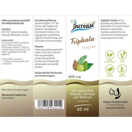Liposomal Triphala Drops High Dose – (90,000 mg per pack) 3000 mg per day with 1000 mg Amalaki (Phyllanthus Emblica), 1000 mg Haritaki (Terminalia Chebula) and 1000 mg Bibhitaki (Terminalia Bellerica)