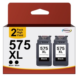RUDGUZ PG-575XL Black Compatible with Canon 575XL PG 575 PG 575 XL PG575XL for Canon PIXMA TS3550i TR4750i TS3551i TR4751i (575 XL Black, 2 Pack)