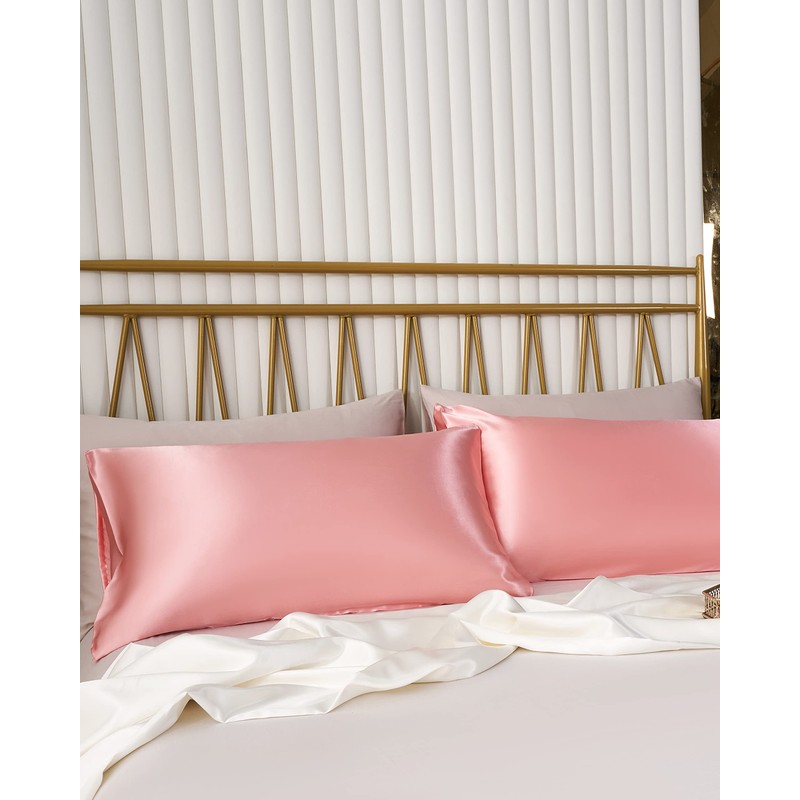 Satin Pillow cases 2 Pack Pillowcase for Hair and Skin