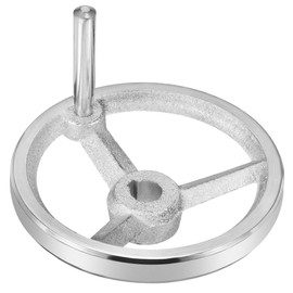 PATIKIL 120mm/4.72" 14mm Handrad 1Pack Guss Eisen Verchromt für Drehbänke Silberton