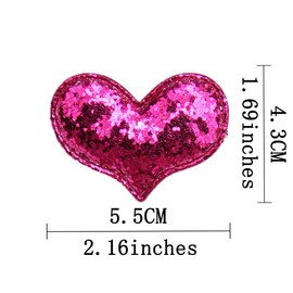 9 Pcs Heart Hair Clips, Glitter Sequin Heart Hairpins,Red Pink Rose Red Hair Pins, Valentine's Day Themed Party Wedding Party Hair Accessories