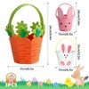 panemy Felt Easter Bunny, Pack of 3 Easter Baskets, Easter