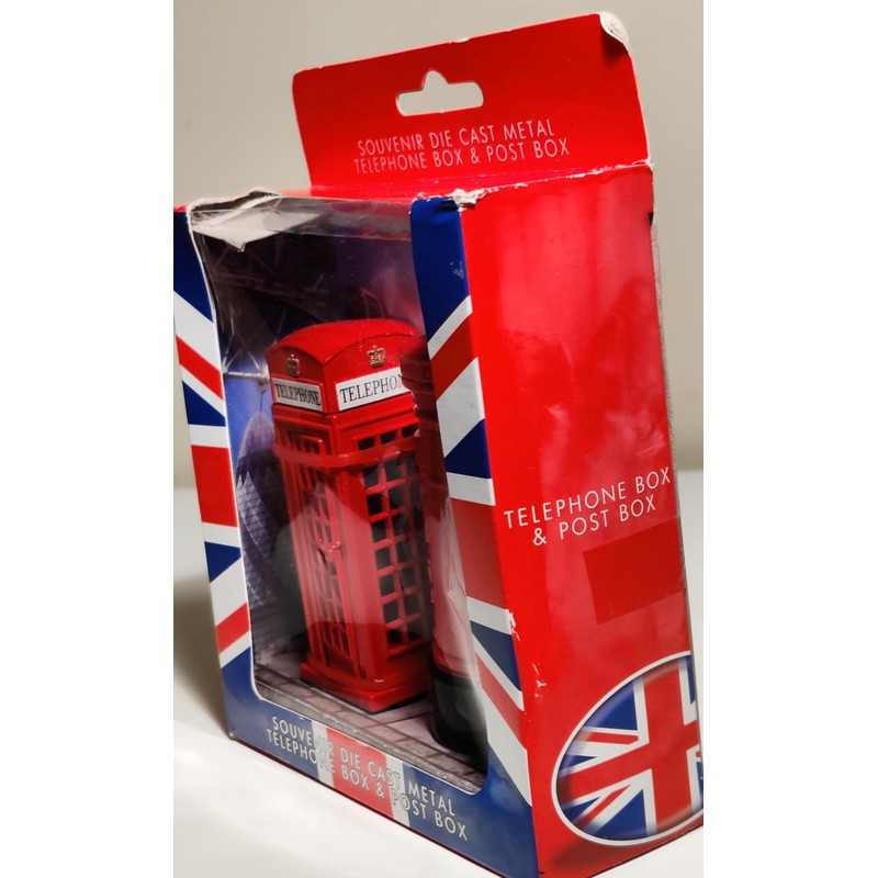 TELEPHONE BOX AND POST BOX DIE CAST METAL SET